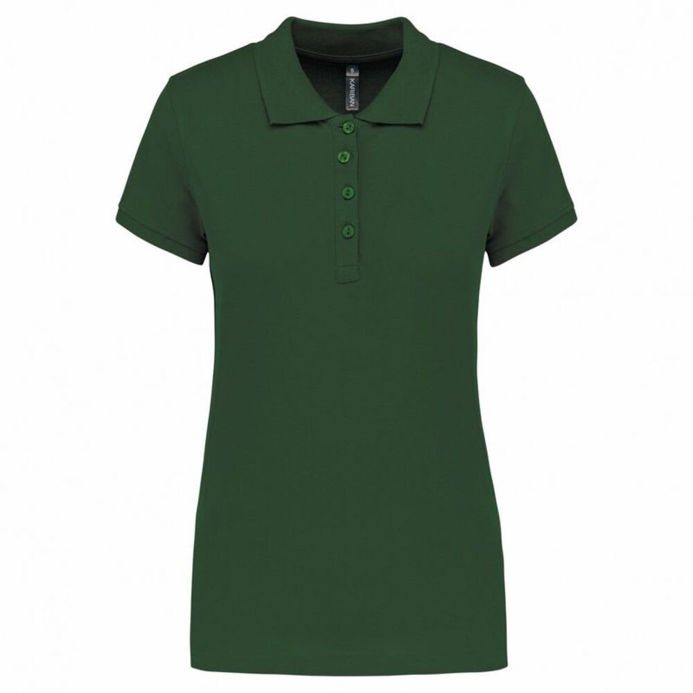 Kariban Womens/Ladies Pique Polo Shirt / Forest Green